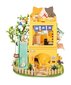 Medinė surenkama miniatiūra Robotime 3D Cat House, 14 m.+ цена и информация | Konstruktoriai ir kaladėlės | pigu.lt