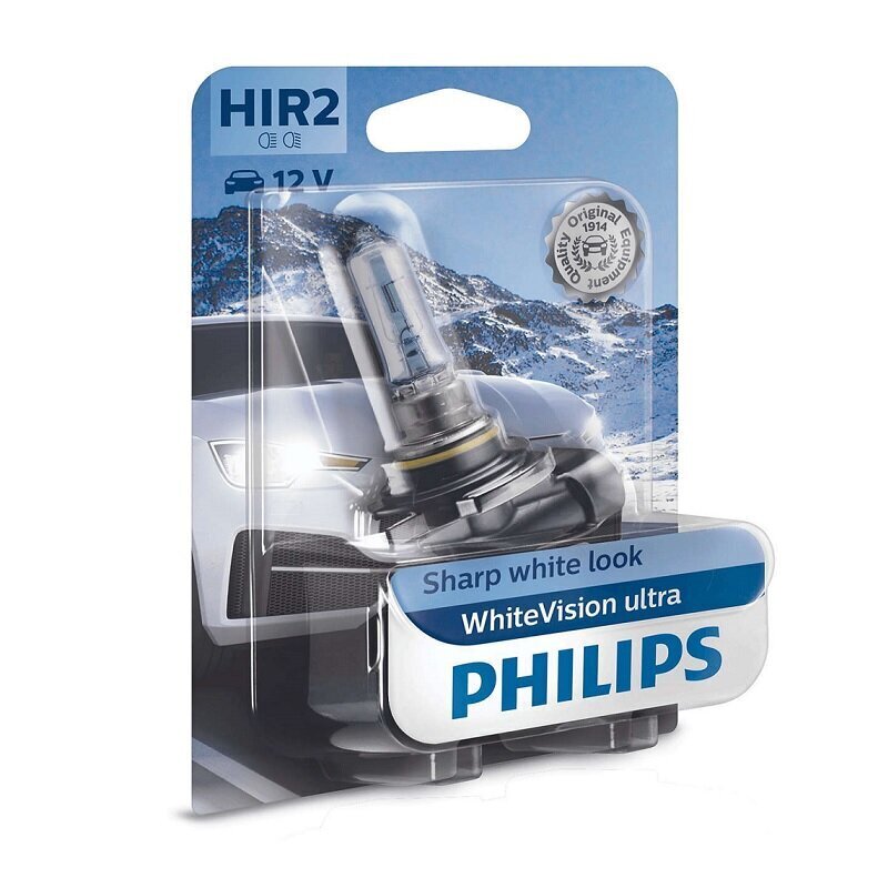 Automobilinės lemputės Philips HIR2 WhiteVision ultra 12V/55W, 1 vnt. цена и информация | Automobilių lemputės | pigu.lt