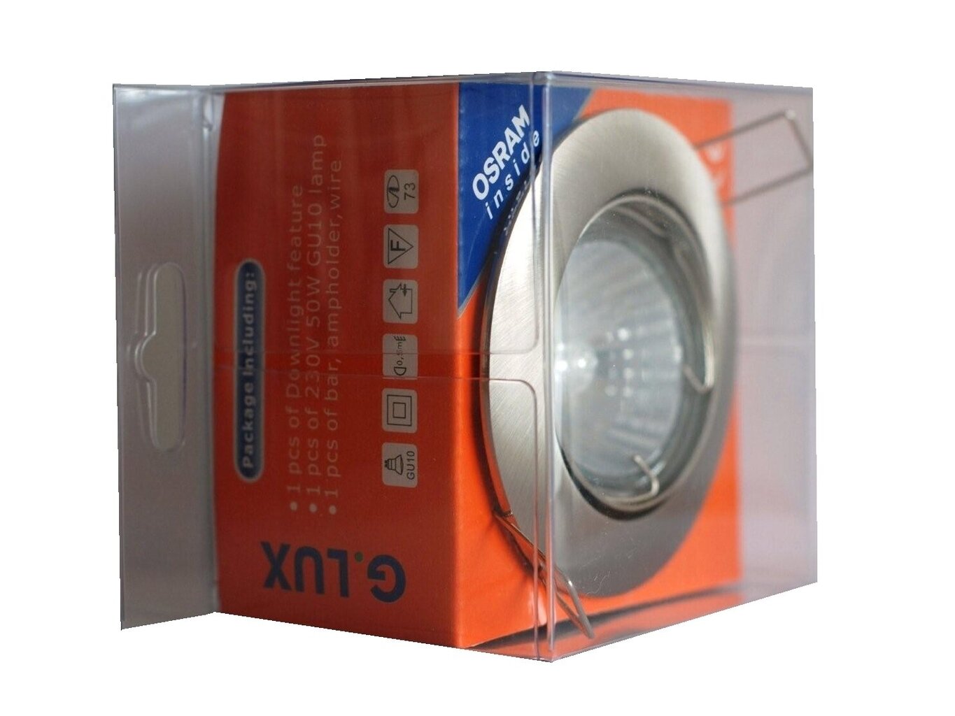 Įleidžiamas šviestuvas G.LUX GU-3254 šlifuotas chromas цена и информация | Įmontuojami šviestuvai, LED panelės | pigu.lt