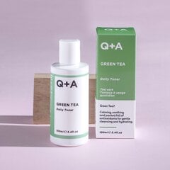 Veido tonikas Q+A Green Tea, 100 ml kaina ir informacija | Veido prausikliai, valikliai | pigu.lt