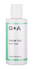 Veido tonikas Q+A Green Tea, 100 ml kaina ir informacija | Veido prausikliai, valikliai | pigu.lt