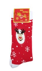 Рождественские термо носки унисекс Merry Christmas Олень, красные цена и информация | Star Socks Одежда, обувь и аксессуары | pigu.lt