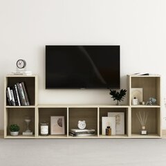 Televizoriaus spintelių komplektas, 3 dalių kaina ir informacija | TV staliukai | pigu.lt