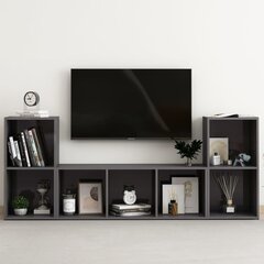 Televizoriaus spintelių komplektas, 3 dalių kaina ir informacija | TV staliukai | pigu.lt