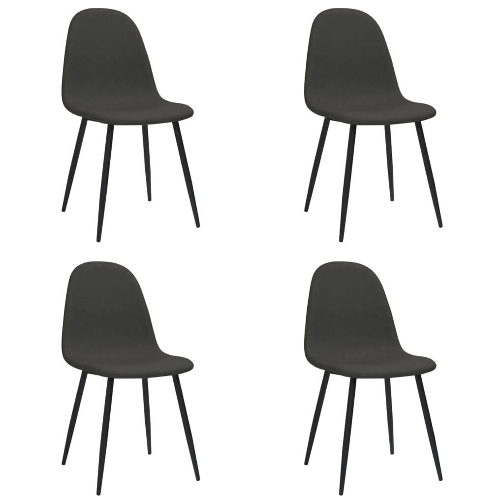 Valgomojo kėdės, 4 vnt, 45x54,5x87 cm, juodos kaina ir informacija | Virtuvės ir valgomojo kėdės | pigu.lt