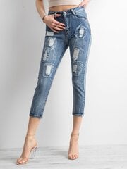 Рваные джинсы для женщин, синие цена и информация | Женские джинсы | pigu.lt