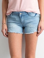 Женские джинсовые шорты с заклепками, синие  цена и информация | Женские шорты | pigu.lt