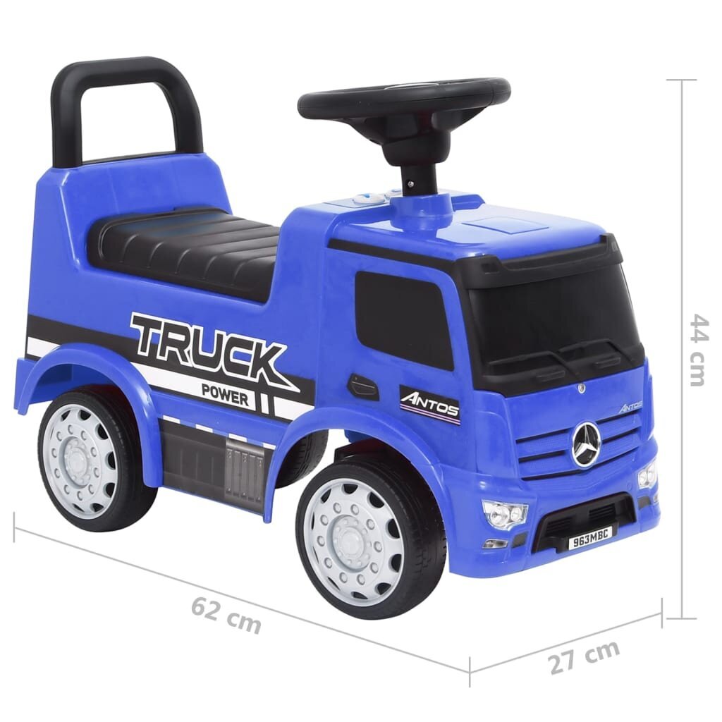 Paspiriamas vaikiškas sunkvežimis Mercedes-Benz, mėlynas kaina ir informacija | Žaislai kūdikiams | pigu.lt
