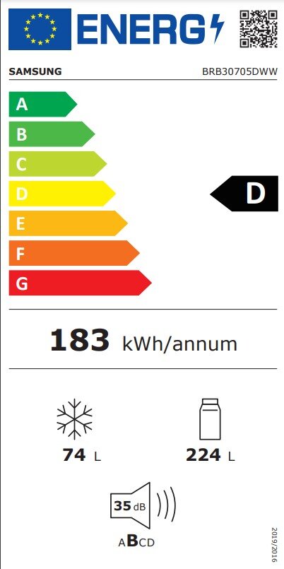 Samsung BRB30705DWW/EF kaina ir informacija | Šaldytuvai | pigu.lt