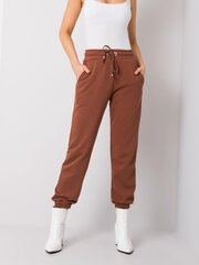 Женские спортивные штаны RUE PARIS, коричневые  цена и информация | Брюки | pigu.lt