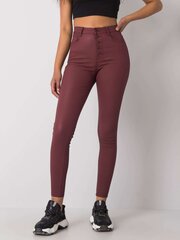 бордовые вощеные брюки маккензи цена и информация | Женские брюки | pigu.lt