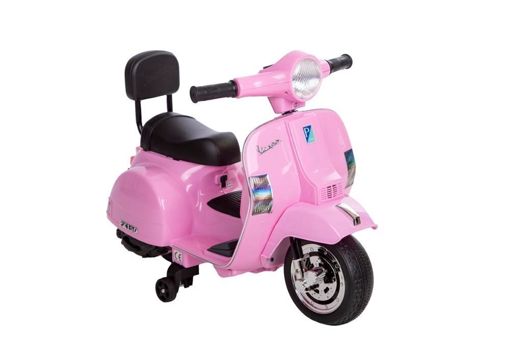 Elektrinis motoroleris Vespa PX150 6V, rožinis kaina ir informacija | Žaislai kūdikiams | pigu.lt