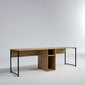 Rašomasis stalas Kalune Design Ikili, rudas/juodas цена и информация | Kompiuteriniai, rašomieji stalai | pigu.lt