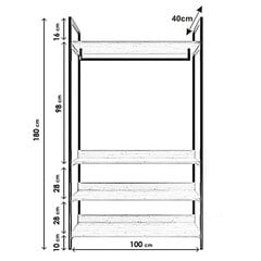 Шкаф Kalune Design Trend L610, коричневый цена и информация | Шкафы | pigu.lt