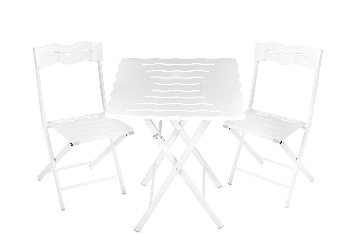 Lauko baldų komplektas Kalune Design Bistro Set 1, baltas kaina ir informacija | Lauko baldų komplektai | pigu.lt