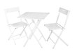 Lauko baldų komplektas Kalune Design Bistro Set 2, baltas kaina ir informacija | Lauko baldų komplektai | pigu.lt