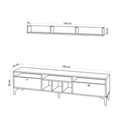 Sekcija Kalune Design Drew, ruda kaina ir informacija | Sekcijos | pigu.lt