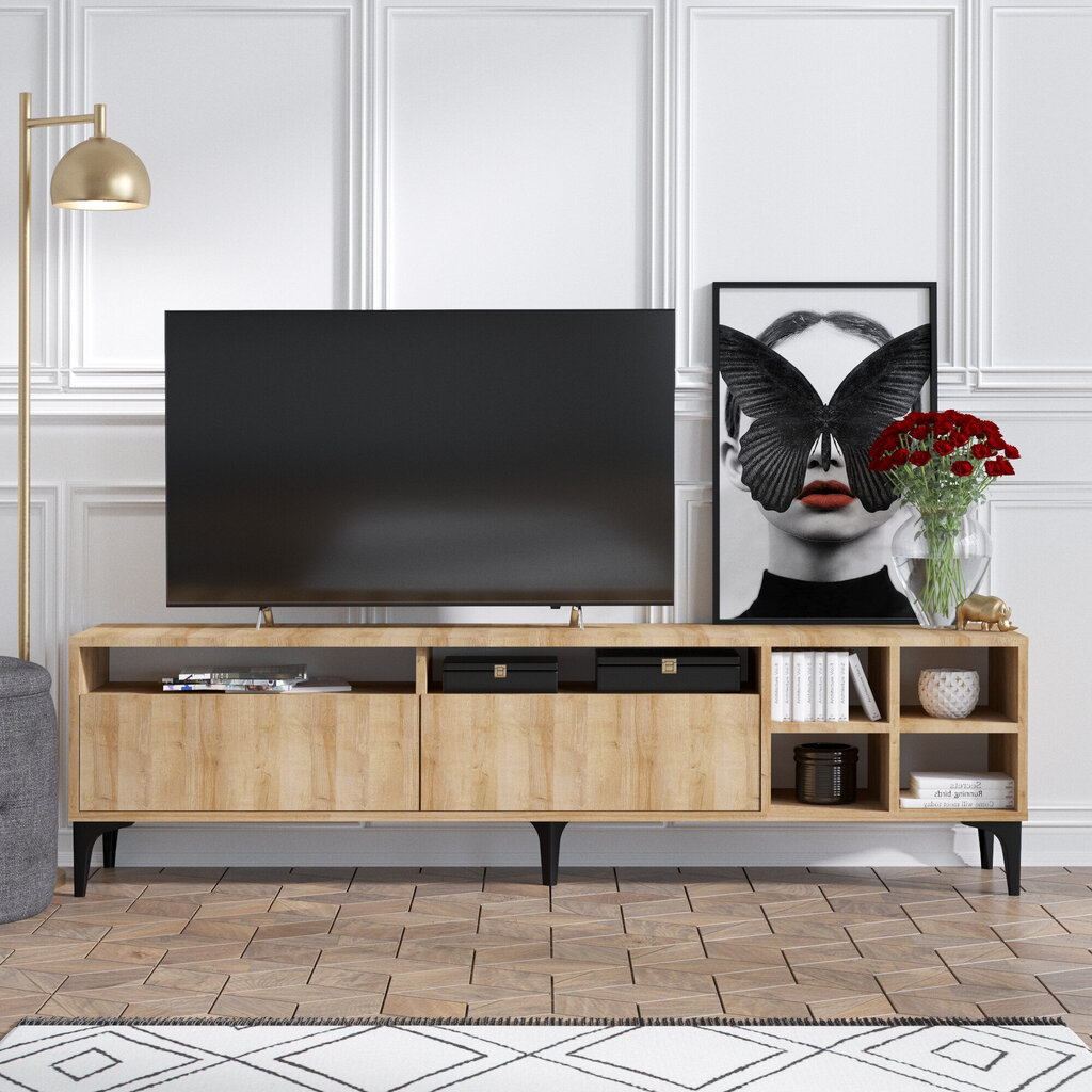TV staliukas Kalune Design Eva, rudas kaina ir informacija | TV staliukai | pigu.lt
