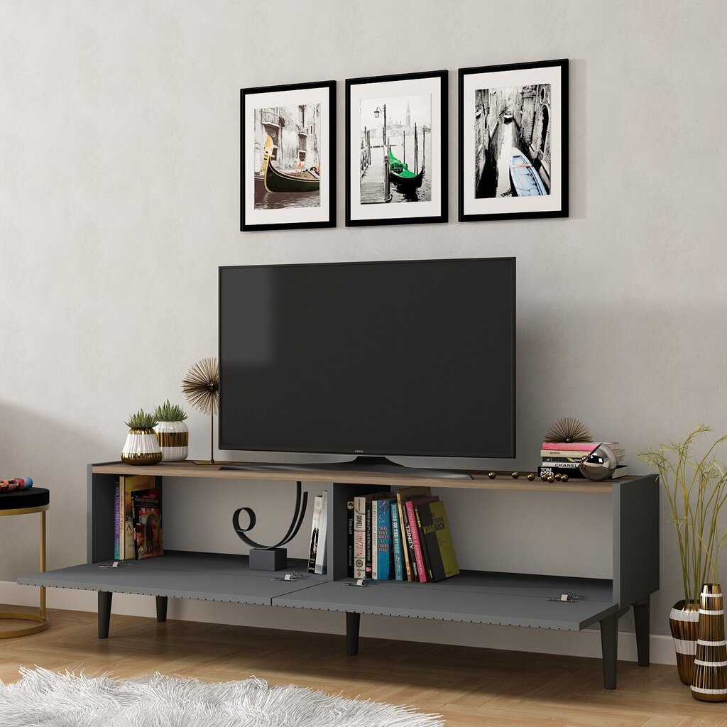 TV staliukas Kalune Design Draw, pilkas kaina ir informacija | TV staliukai | pigu.lt