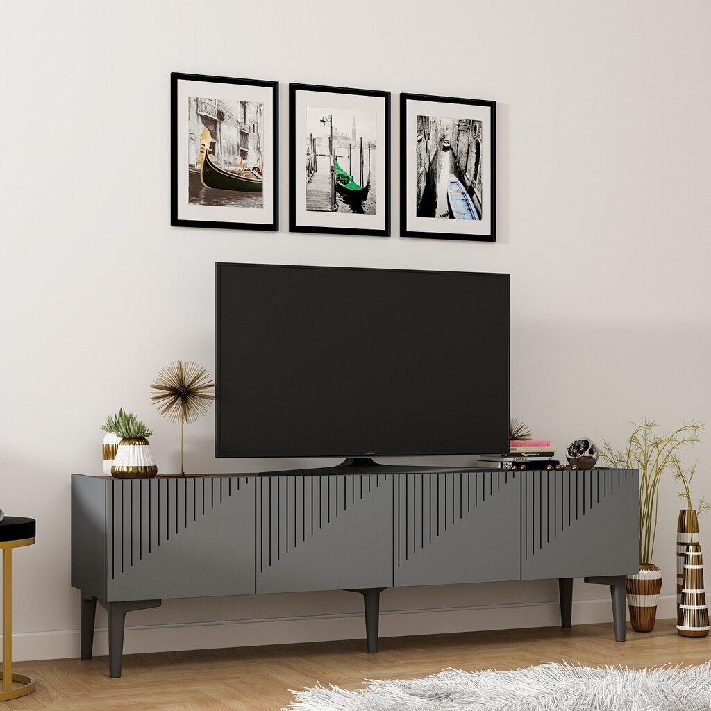 TV staliukas Kalune Design Draw, pilkas kaina ir informacija | TV staliukai | pigu.lt
