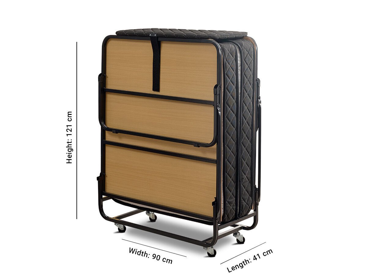 Sulankstoma lova Kalune Design Niron XL, 90x200 cm, juoda kaina ir informacija | Lovos | pigu.lt
