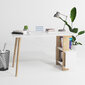 Rašomasis stalas Kalune Design Lagomood Side, šviesiai rudas/baltas kaina ir informacija | Kompiuteriniai, rašomieji stalai | pigu.lt