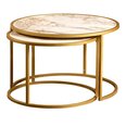 Набор из 2-х столиков Kalune Design Tambur, золотистого цвета