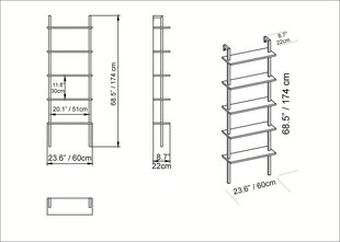 Lentyna Kalune Design Plante, balta/aukso spalvos kaina ir informacija | Lentynos | pigu.lt