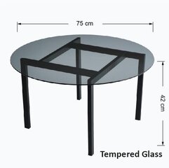 Kavos staliukas Kalune Design Balance, juodas kaina ir informacija | Kavos staliukai | pigu.lt