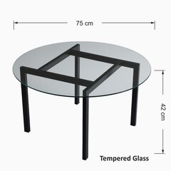 Кофейный столик Kalune Design Balance 2, черный цена и информация | Журнальные столики | pigu.lt