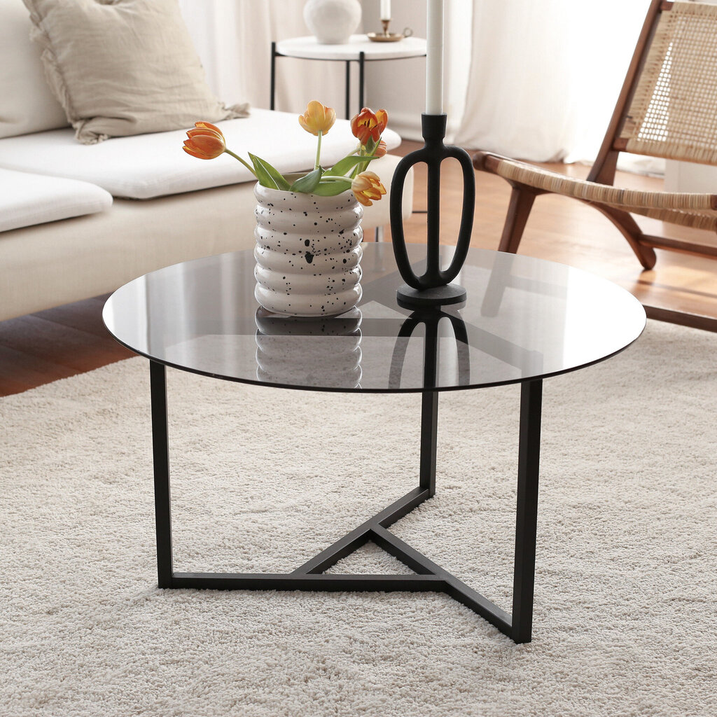 Kavos staliukas Kalune Design Trio 2, juodas kaina ir informacija | Kavos staliukai | pigu.lt