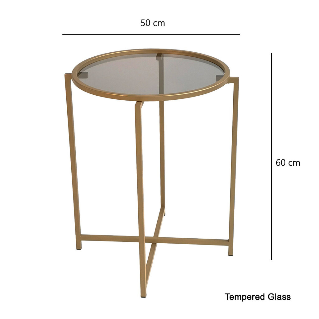 Kavos staliukas Kalune Design S407U, aukso spalvos kaina ir informacija | Kavos staliukai | pigu.lt