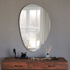 Зеркало Kalune Design Porto Ayna 90x60см, черное цена и информация | Зеркала | pigu.lt
