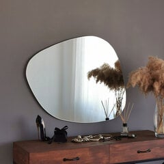 Зеркало Kalune Design Soho Ayna 85x67см, черное цена и информация | Зеркала | pigu.lt