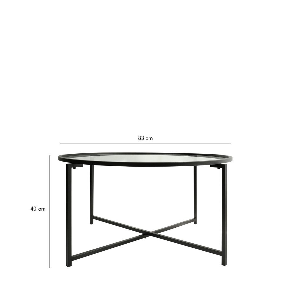 Kavos staliukas Kalune Design Sun, juodas kaina ir informacija | Kavos staliukai | pigu.lt