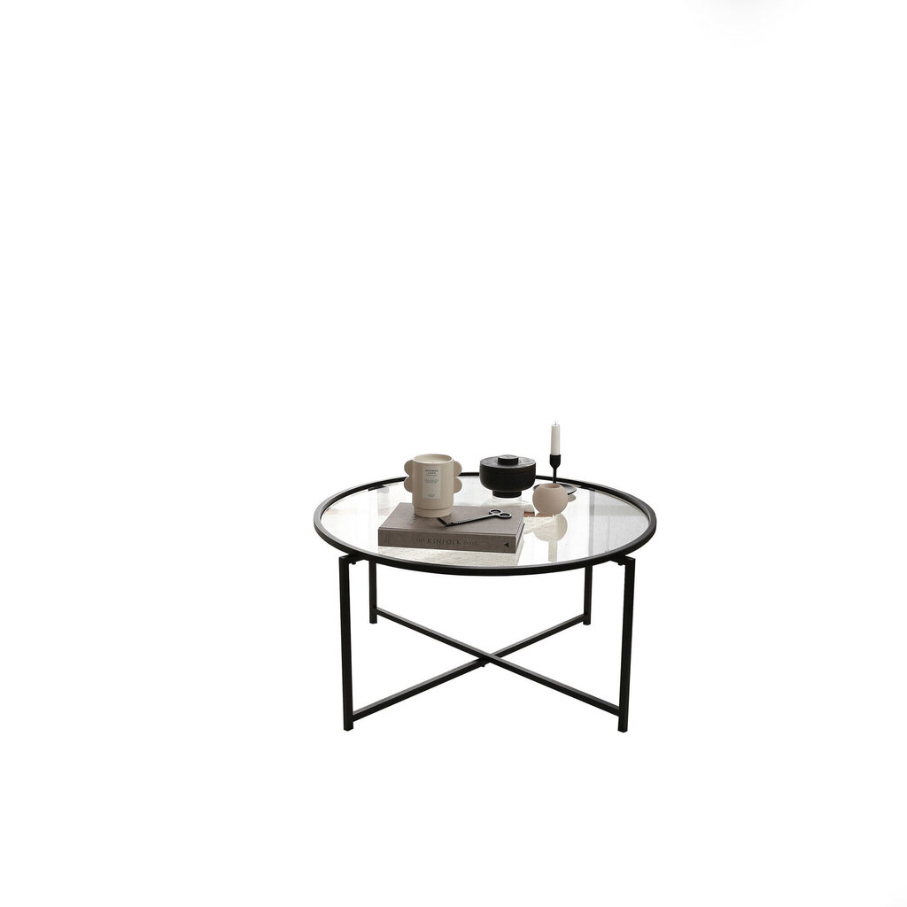 Kavos staliukas Kalune Design Sun, juodas цена и информация | Kavos staliukai | pigu.lt