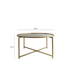 Kavos staliukas Kalune Design Gold Sun 2, aukso spalvos kaina ir informacija | Kavos staliukai | pigu.lt