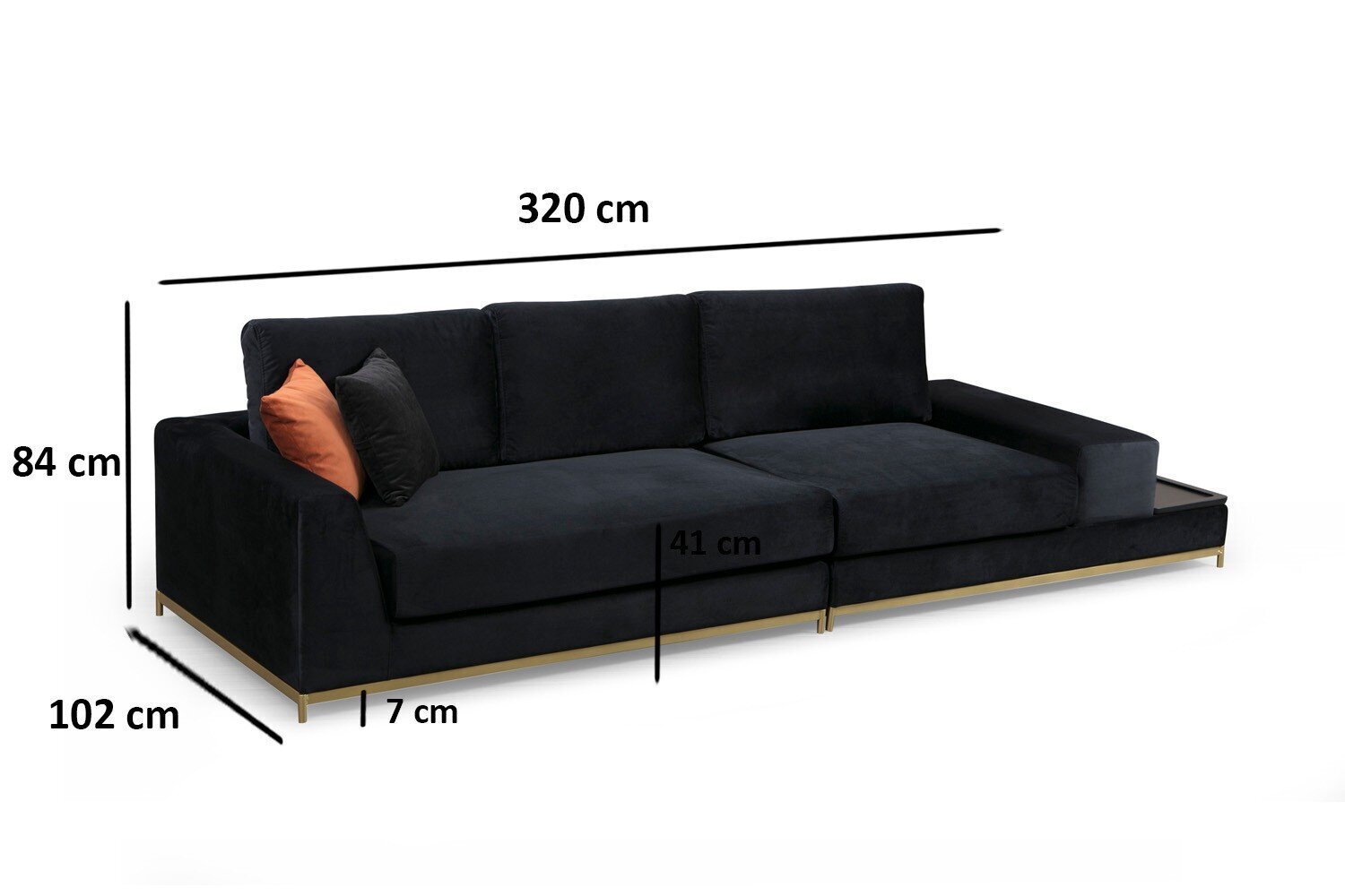 Sofa Kalune Design Line, juoda kaina ir informacija | Sofos | pigu.lt