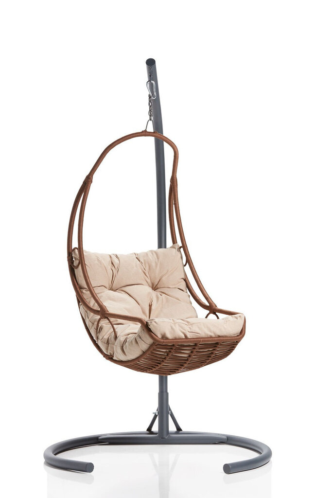 Supamas krėslas Kalune Design Florya 2, smėlio spalvos/pilkas цена и информация | Lauko kėdės, foteliai, pufai | pigu.lt