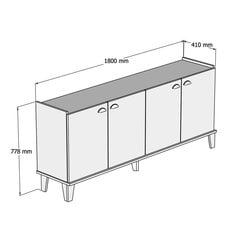 Konsolė Kalune Design Sumer H3030, ruda/juoda kaina ir informacija | Stalai-konsolės | pigu.lt