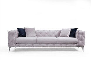 Trivietė sofa Kalune Design Como, šviesiai pilka kaina ir informacija | Sofos | pigu.lt