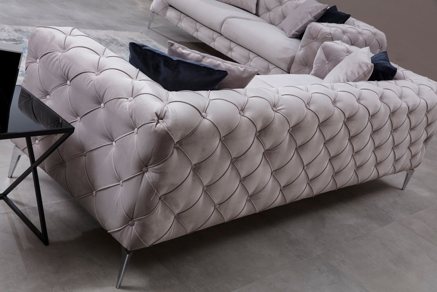 Dvivietė sofa Kalune Design Como, šviesiai pilka цена и информация | Sofos | pigu.lt