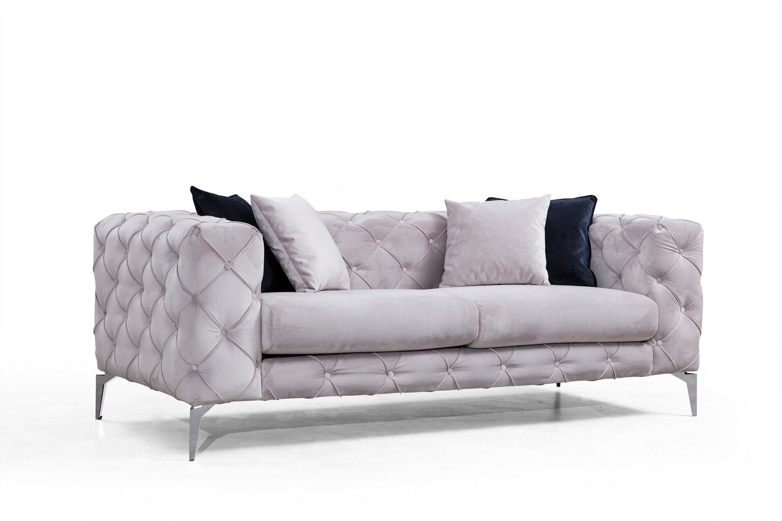 Dvivietė sofa Kalune Design Como, šviesiai pilka kaina ir informacija | Sofos | pigu.lt