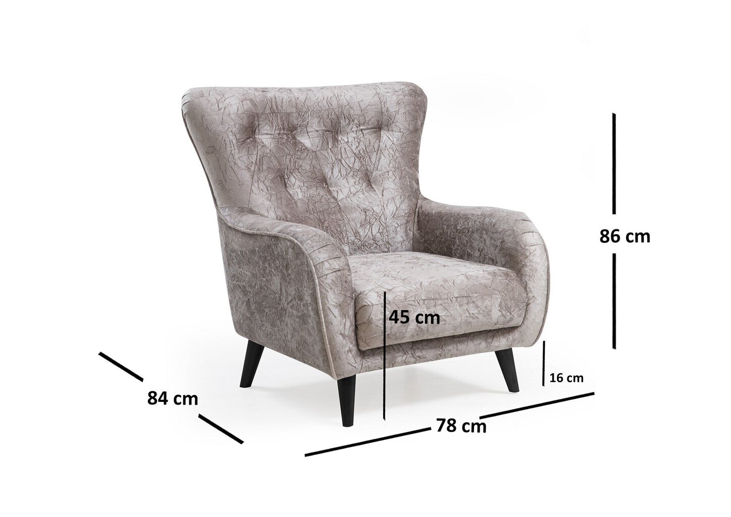 Fotelis Kalune Design Polyanna, rudas kaina ir informacija | Svetainės foteliai | pigu.lt