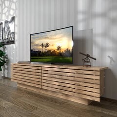 ТВ столик Kalune Design Beta Fluto, коричневый цена и информация | Тумбы под телевизор | pigu.lt