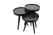 3-jų staliukų komplektas Kalune Design Call, juodas kaina ir informacija | Kavos staliukai | pigu.lt