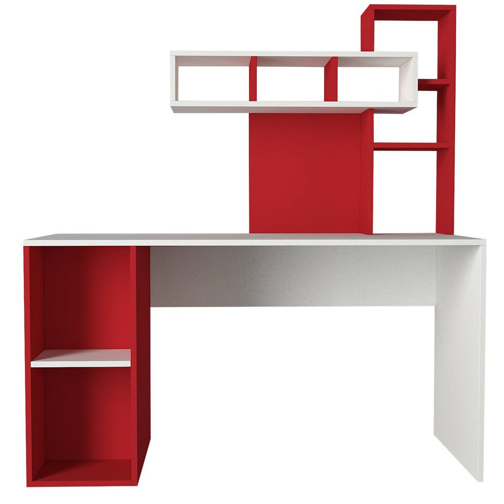 Rašomasis stalas Kalune Design Coral, raudonas/baltas kaina ir informacija | Kompiuteriniai, rašomieji stalai | pigu.lt