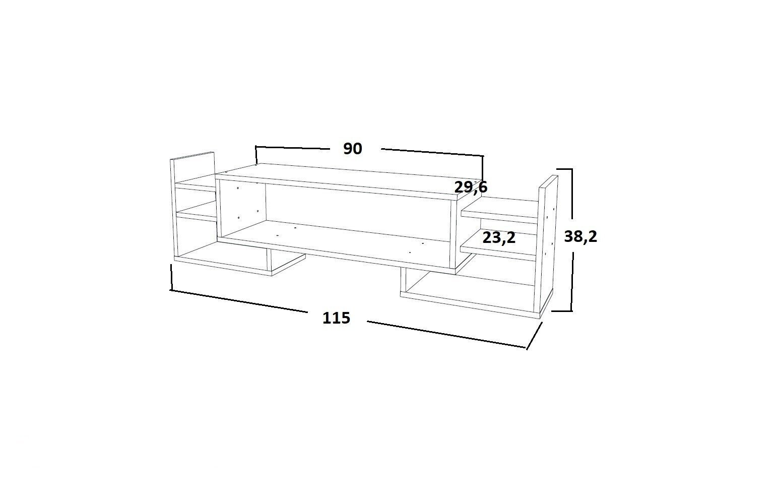 TV staliukas Kalune Design Sema, baltas kaina ir informacija | TV staliukai | pigu.lt