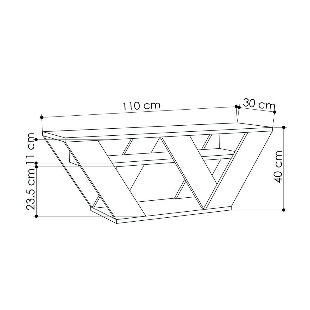 TV staliukas Kalune Design Pipralla, baltas kaina ir informacija | TV staliukai | pigu.lt