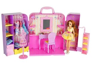 Lėlė ir drabužinė su šviesomis kaina ir informacija | Žaislai mergaitėms | pigu.lt